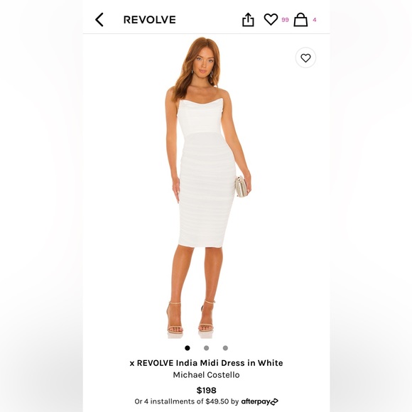 revolve india midi dress Michael Costello REVOLVE India Midi Dress in Blush NWT Womens Size Medium